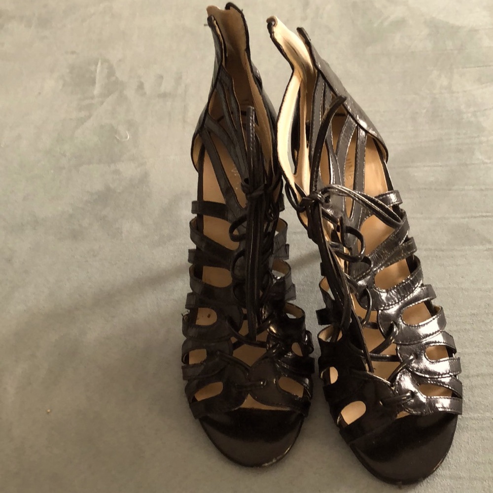 Nine West leather gladiator heels